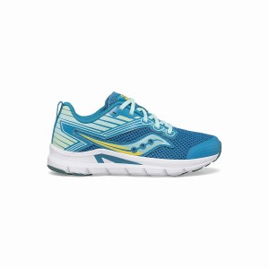 Kids' Saucony Axon Sneaker Running Shoes Turquoise / Yellow | Australia S09417-T20