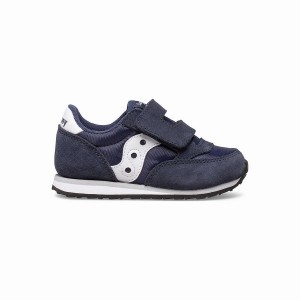 Kids' Saucony Baby Jazz Hook & Loop Sneakers Navy / White | Australia S70329-G71