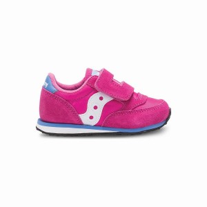 Kids' Saucony Baby Jazz Hook & Loop Sneakers Pink | Australia S56204-E57