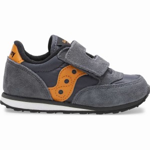 Kids' Saucony Baby Jazz Hook & Loop Sneakers Grey / Orange | Australia S10934-R24