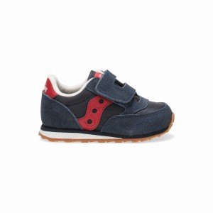 Kids' Saucony Baby Jazz Hook & Loop Sneakers Navy / Red | Australia S48695-P94