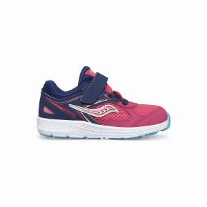 Kids' Saucony Cohesion 14 A/C Jr. Sneaker Running Shoes Pink / Navy | Australia S39528-R15