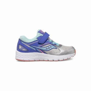 Kids' Saucony Cohesion 14 A/C Sneaker Running Shoes Silver | Australia S03819-R37