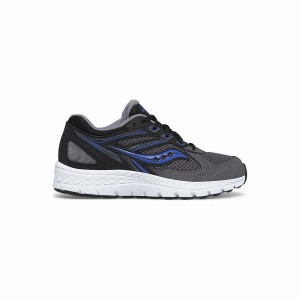 Kids' Saucony Cohesion 14 Lace Sneaker Running Shoes Black / Grey / Blue | Australia S36407-W95