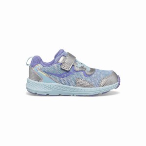 Kids' Saucony Flash A/C Jr. Sneaker Running Shoes Silver / Purple | Australia S50893-U41