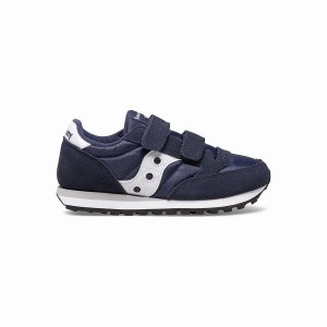 Kids' Saucony Jazz Double Hook & Loop Sneakers Navy / White | Australia S83720-S92