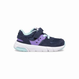 Kids' Saucony Jazz Lite 2.0 Sneaker Running Shoes Navy / Purple | Australia S59162-J69