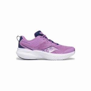 Kids' Saucony Kinvara 14 Sneaker Running Shoes Purple / Indigo | Australia S82491-Q93