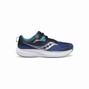 Kids' Saucony Ride 15 Sneaker Running Shoes Navy / Black | Australia S94862-P30