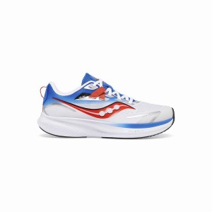 Kids' Saucony Ride 15 Sneaker Running Shoes Grey / Blue / Red | Australia S61452-X46