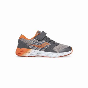 Kids' Saucony Wind 2.0 A/C Sneaker Running Shoes Grey / Orange | Australia S01753-N58