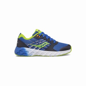 Kids' Saucony Wind 2.0 Lace Sneaker Running Shoes Blue / Green | Australia S43026-P85