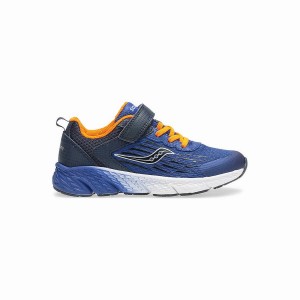 Kids' Saucony Wind A/C Sneaker Running Shoes Navy | Australia S91036-Y13