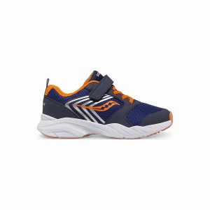 Kids' Saucony Wind FST A/C Sneaker Running Shoes Navy / Orange | Australia S69832-Z89