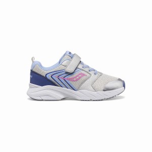 Kids' Saucony Wind FST A/C Sneaker Running Shoes Silver / Blue / Pink | Australia S74920-X85