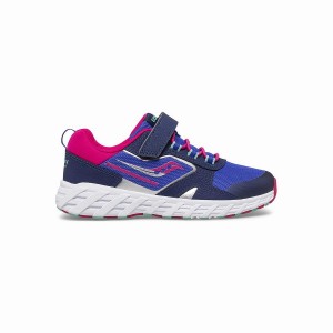 Kids' Saucony Wind Shield 2.0 A/C Sneaker Running Shoes Blue / Pink | Australia S02137-U57