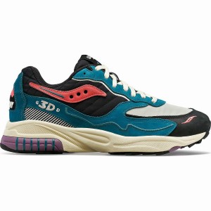 Men's Saucony 3D Grid Hurricane Midnight Swimming Sneakers Green / Black | Australia S96418-Y83