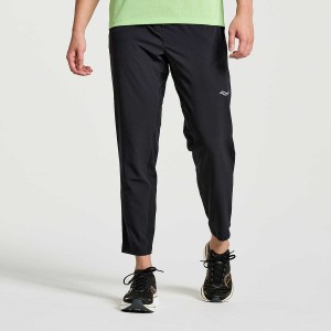 Men's Saucony Boston Woven Pants Black | Australia S19475-F79