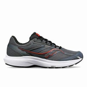 Men's Saucony Cohesion 17 Wide Running Shoes Grey / Black | Australia S25149-J45