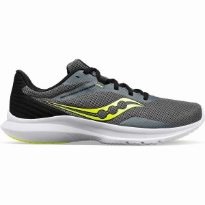 Men's Saucony Convergence Walking Shoes Grey / Yellow | Australia S98301-Q19