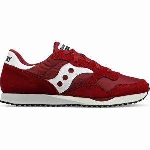 Men's Saucony DXN Trainer Sneakers Burgundy / White | Australia S89163-X51