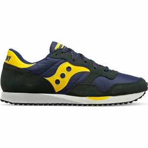 Men's Saucony DXN Trainer Sneakers Navy / Yellow | Australia S02781-H01