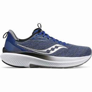 Men's Saucony Echelon 9 Wide Running Shoes Indigo / Black | Australia S29807-B37