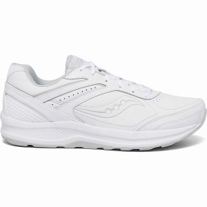 Men's Saucony Echelon Walker 3 Extra Wide Walking Shoes White | Australia S94768-F68