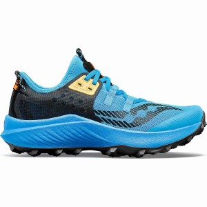 Men's Saucony El Cruce Endorphin Rift Running Shoes Blue / Black | Australia S81720-Q63