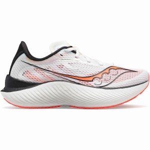 Men's Saucony Endorphin Pro 3 Running Shoes White / Black / Red | Australia S05867-K47