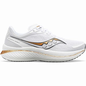 Men's Saucony Endorphin Speed 3 Running Shoes White / Gold | Australia S76852-X62