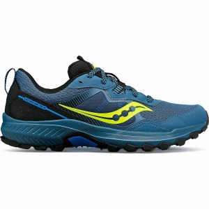 Men's Saucony Excursion TR16 Trail Running Shoes Blue / Black | Australia S17346-Y92