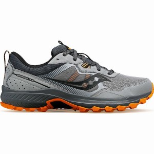 Men's Saucony Excursion TR16 Trail Running Shoes Grey / Orange | Australia S75319-P81