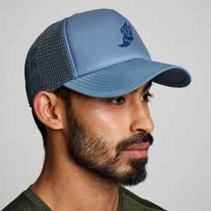 Men's Saucony Foamie Trucker Hats Blue | Australia S17056-A72