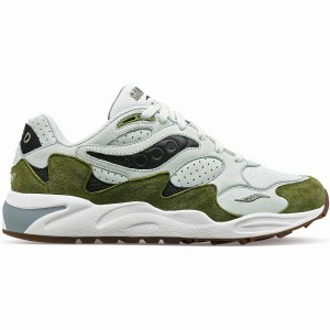 Men's Saucony Grid Shadow 2 Sneakers Green / Green | Australia S58064-P36