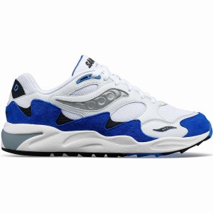 Men's Saucony Grid Shadow 2 Sneakers White / Blue | Australia S31602-X18