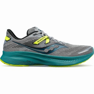 Men's Saucony Guide 16 Running Shoes Grey / Green | Australia S71948-D08