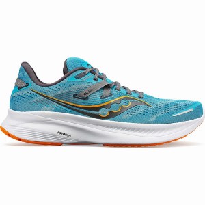 Men's Saucony Guide 16 Wide Running Shoes Blue | Australia S21948-G29