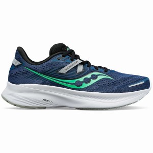 Men's Saucony Guide 16 Wide Running Shoes Navy / Turquoise | Australia S10857-H94