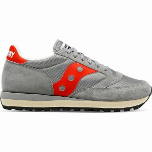 Men's Saucony Jazz 81 Sneakers Grey / Red | Australia S05648-H51