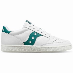 Men's Saucony Jazz Court PU Sneakers White / Green | Australia S05684-A27