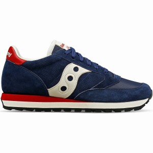 Men's Saucony Jazz Original Premium Sneakers Navy | Australia S71530-F61