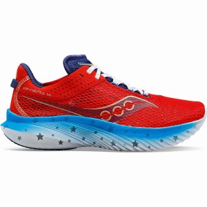 Men's Saucony Kinvara 14 Liberty Running Shoes Red / White / Blue | Australia S43508-U92