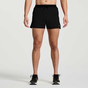 Men's Saucony Outpace 3" Shorts Black | Australia S35096-K31