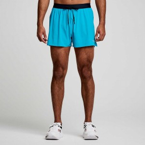 Men's Saucony Outpace 3" Shorts Blue | Australia S08239-L49