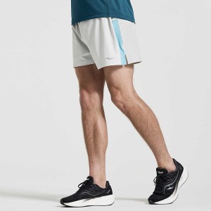 Men's Saucony Outpace 3" Shorts White | Australia S97123-X46