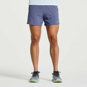 Men's Saucony Outpace 5" Shorts Blue | Australia S81296-A27