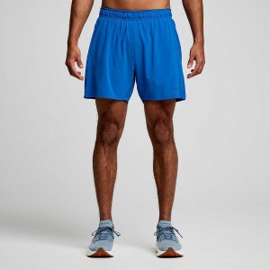 Men's Saucony Outpace 5" Shorts Blue | Australia S19548-S45