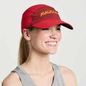 Men's Saucony Outpace Hats Red | Australia S19834-U91