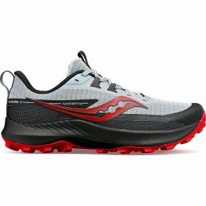 Men's Saucony Peregrine 13 Running Shoes Blue / Red | Australia S82950-P35